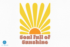 Soul Full Of Sunshine PNG, Retro Sun Design Product Image 1