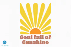 Soul Full Of Sunshine PNG, Retro Sun Design Product Image 1