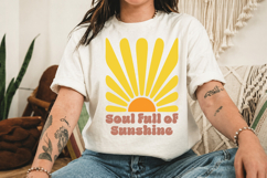 Soul Full Of Sunshine PNG, Retro Sun Design Product Image 3