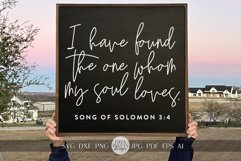 I Have Found The One Whom My Soul Loves svg Romantic svg Product Image 1