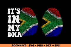 It's in my DNA South Africa Flag Fingerprint Sublimation Product Image 1