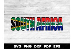 South Africa African Country Flag Name Design SVG PNG DXF EP Product Image 1