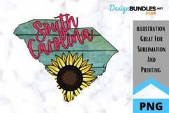 Sublimation Sunflower State - South Carolina - Sunflower Product Image 1
