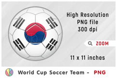 South Korea National Team Soccer Ball. World Cup 2026 Product Image 1