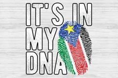 It's in my DNA South Sudan Flag Fingerprint PNG Sublimation Product Image 1