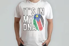 It's in my DNA South Sudan Flag Fingerprint PNG Sublimation Product Image 2