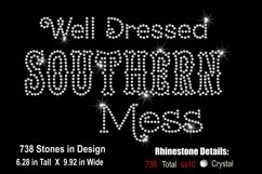 Well Dressed Southern Mess Rhinestone SVG Template Product Image 2