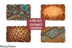 Western Sublimation Background PNG | Southwest Patches Product Image 1