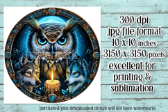 Owl Wind Spinner, Owl Round Design, Southwestern Owl, d1 Product Image 2