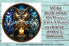 Owl Wind Spinner, Owl Round Design, Southwestern Owl, d10 Product Image 2