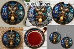 Owl Wind Spinner, Owl Round Design, Southwestern Owl, d10 Product Image 3