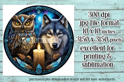 Owl Wind Spinner, Owl Round Design, Southwestern Owl, d12 Product Image 2