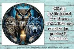 Owl Wind Spinner, Owl Round Design, Southwestern Owl, d13 Product Image 2