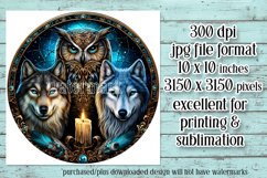 Owl Wind Spinner, Owl Round Design, Southwestern Owl, d2 Product Image 2