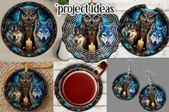 Owl Wind Spinner, Owl Round Design, Southwestern Owl, d2 Product Image 3