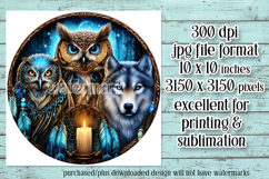 Owl Wind Spinner, Owl Round Design, Southwestern Owl, d3 Product Image 2