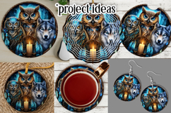 Owl Wind Spinner, Owl Round Design, Southwestern Owl, d3 Product Image 3