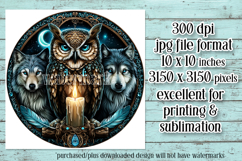Owl Wind Spinner, Owl Round Design, Southwestern Owl, d4 Product Image 2