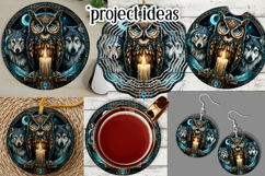 Owl Wind Spinner, Owl Round Design, Southwestern Owl, d4 Product Image 3