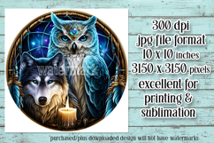 Owl Wind Spinner, Owl Round Design, Southwestern Owl, d6 Product Image 2