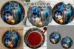 Owl Wind Spinner, Owl Round Design, Southwestern Owl, d6 Product Image 3