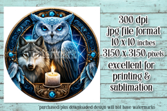 Owl Wind Spinner, Owl Round Design, Southwestern Owl, d8 Product Image 2