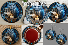Owl Wind Spinner, Owl Round Design, Southwestern Owl, d8 Product Image 3