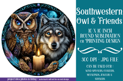 Owl Wind Spinner, Owl Round Design, Southwestern Owl, d9 Product Image 1
