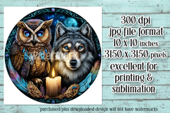 Owl Wind Spinner, Owl Round Design, Southwestern Owl, d9 Product Image 2