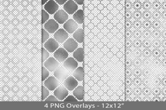 Silver foil seamless pattern overlay, PNG Product Image 1