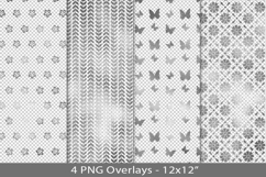 Silver foil seamless pattern overlay, PNG Product Image 1
