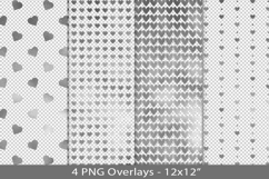 Silver foil seamless pattern overlay, PNG Product Image 1