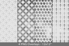 Silver foil seamless pattern overlay, PNG Product Image 1