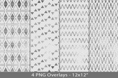 Silver foil seamless pattern overlay, PNG Product Image 1
