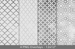 Silver foil seamless pattern overlay, PNG Product Image 1