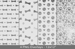 Silver foil seamless pattern overlay, PNG Product Image 1