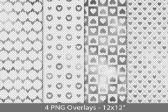 Silver foil seamless pattern overlay, PNG Product Image 1
