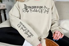 Sow seeds of love reap fields of joy Sleeve SVG Product Image 3