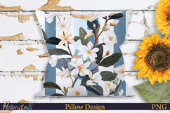 Pillow Design | Floral Stripes | Jasmine Product Image 1