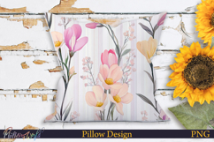 Pillow Design | Floral Stripes | Freesia Product Image 1