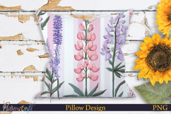 Pillow Design | Floral Stripes | Lupin Product Image 1