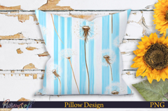 Pillow Design | Floral Stripes | Dandelion Product Image 1
