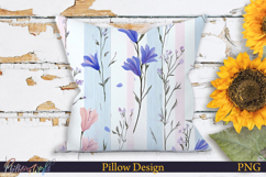 Pillow Design | Floral Stripes | Bellflower Product Image 1