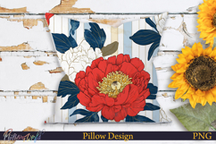 Pillow Design | Floral Stripes | Peonies Meadow Product Image 1