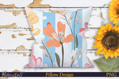 Pillow Design | Floral Stripes | Freesia Meadow Product Image 1