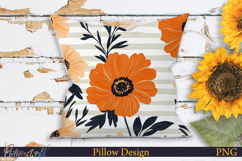 Pillow Design | Floral Stripes | French Marigold Product Image 1