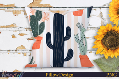 Pillow Design | Floral Stripes | Cactus Product Image 1