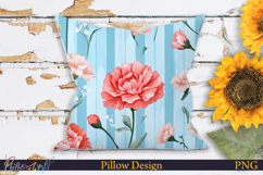 Pillow Design | Floral Stripes | Carnation Product Image 1