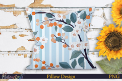 Pillow Design | Floral Stripes | Hawthorn Flowers Product Image 1