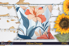 Pillow Design | Floral Stripes | Flaming Katy flowers Product Image 1